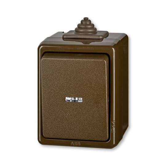 3553-91922 H Ovládač zapínací IP 44, s čirým průzorem, hnědá